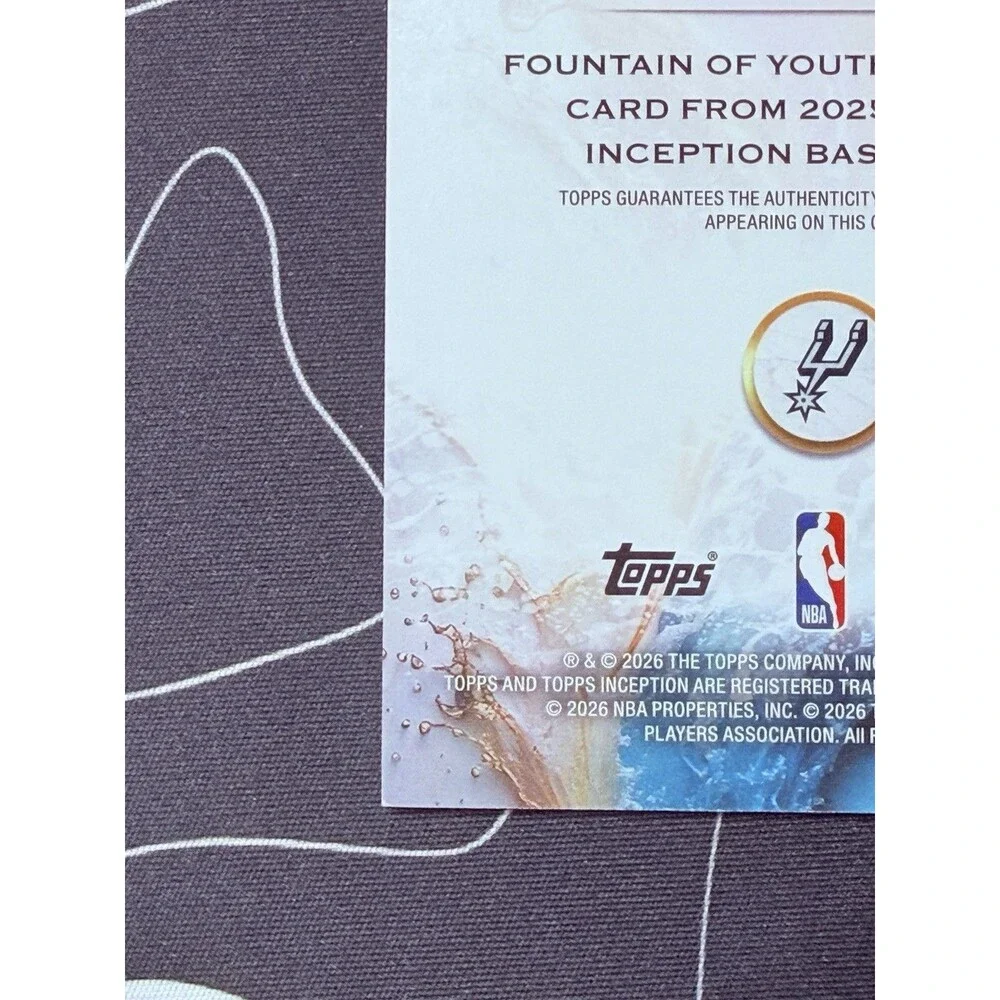 2025-26 Topps Inception Stephon Castle Fountain Of Youth Signatures 02/10 Auto